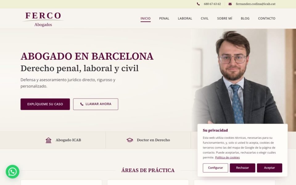 Captura de la web crearmiweb.com.ar, hecha por Notoriza